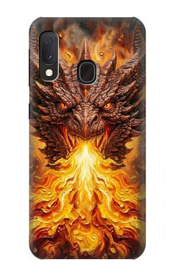 S4090 Epic Fire Dragon Fantasy Illustration Hülle Schutzhülle Taschen für Samsung Galaxy A20e