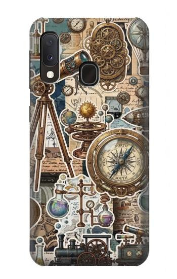 S4100 Vintage Scientific Discovery Collage Hülle Schutzhülle Taschen für Samsung Galaxy A20e