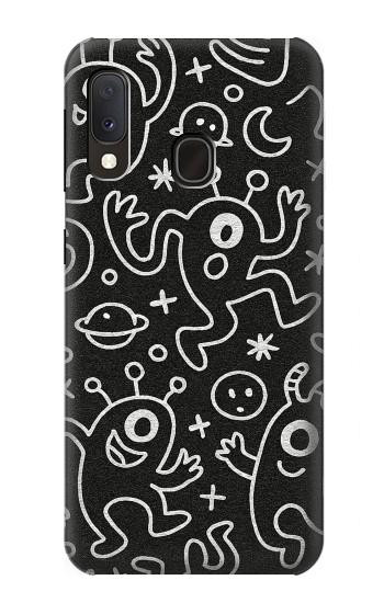 S4101 Cute Cartoon Monster Pattern Hülle Schutzhülle Taschen für Samsung Galaxy A20e