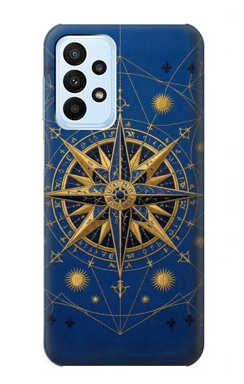 S4086 Nautical Compass Maritime Design Hülle Schutzhülle Taschen für Samsung Galaxy A23