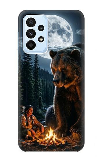 S4095 Majestic Bear Indian Wilderness Art Hülle Schutzhülle Taschen für Samsung Galaxy A23