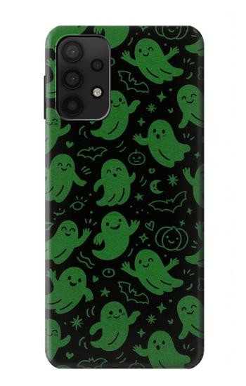 S4087 Cute Green Ghost Cartoon Pattern Hülle Schutzhülle Taschen für Samsung Galaxy A32 5G