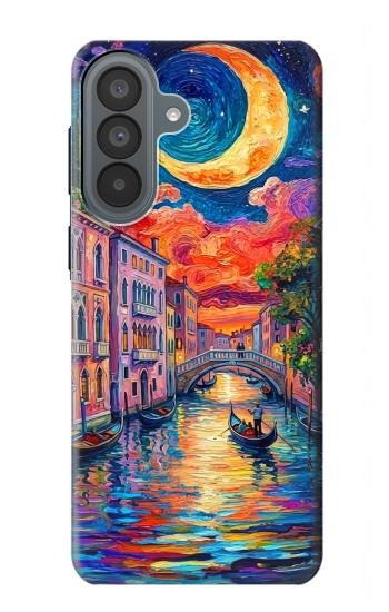 S4083 Colorful Painting Moonlit Venice City Hülle Schutzhülle Taschen für Samsung Galaxy A37