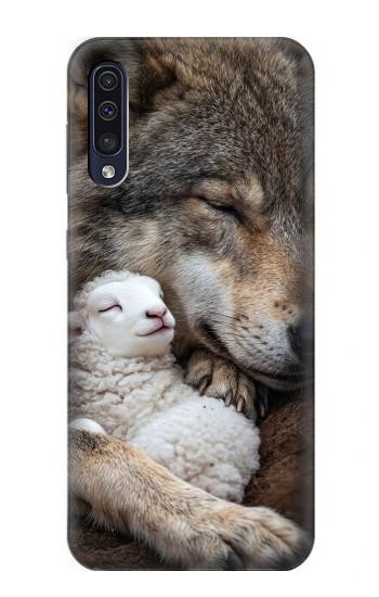 S4089 Gentle Wolf And Lamb Friendship Art Hülle Schutzhülle Taschen für Samsung Galaxy A50