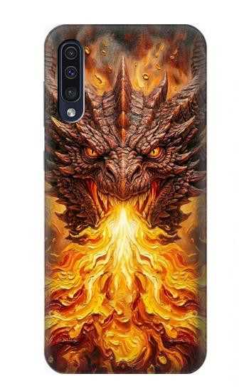 S4090 Epic Fire Dragon Fantasy Illustration Hülle Schutzhülle Taschen für Samsung Galaxy A50