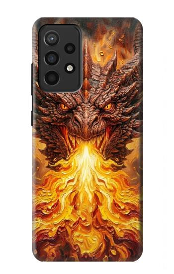 S4090 Epic Fire Dragon Fantasy Illustration Hülle Schutzhülle Taschen für Samsung Galaxy A52, Galaxy A52 5G