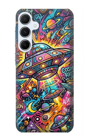 S4085 Cosmic Spaceship Psychedelic Art Hülle Schutzhülle Taschen für Samsung Galaxy A55 5G