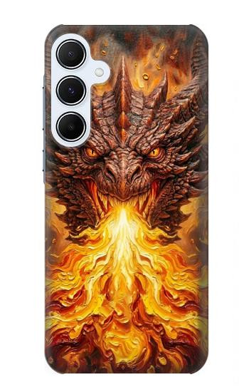 S4090 Epic Fire Dragon Fantasy Illustration Hülle Schutzhülle Taschen für Samsung Galaxy A55 5G