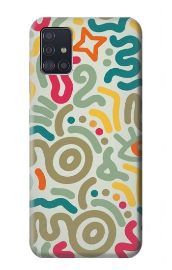 S4078 Abstract Colorful Doodle Pattern Hülle Schutzhülle Taschen für Samsung Galaxy A51