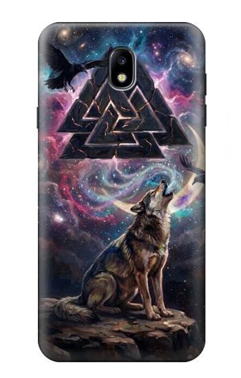 S4110 Mystic Wolf Ancient Symbol Artwork Hülle Schutzhülle Taschen für Samsung Galaxy J7 (2018), J7 Aero, J7 Top, J7 Aura, J7 Crown, J7 Refine, J7 Eon, J7 V 2nd Gen, J7 Star