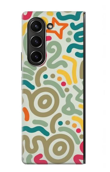 S4078 Abstract Colorful Doodle Pattern Hülle Schutzhülle Taschen für Samsung Galaxy Z Fold 5