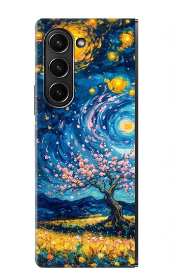 S4081 Dreamy Spiral Galaxy Night Sky Art Hülle Schutzhülle Taschen für Samsung Galaxy Z Fold 5