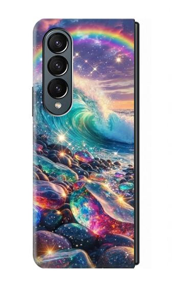 S4084 Rainbow Ocean Wave Fantasy Hülle Schutzhülle Taschen für Samsung Galaxy Z Fold 4