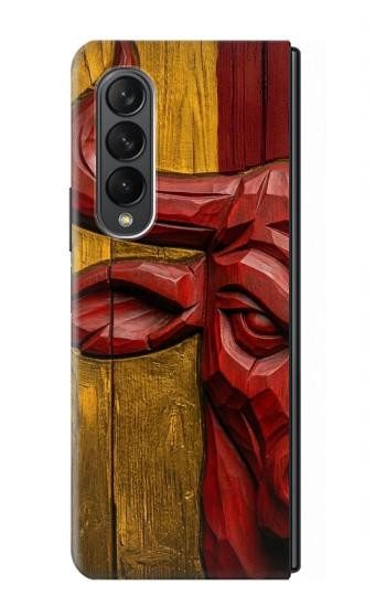 S4098 Span Bull Carved Artwork Hülle Schutzhülle Taschen für Samsung Galaxy Z Fold 3 5G