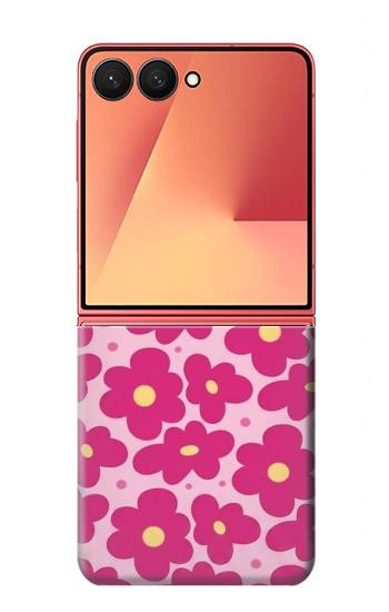 S4097 Pink Floral Seamless Pattern Design Hülle Schutzhülle Taschen für Samsung Galaxy Z Flip 7