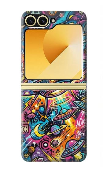 S4085 Cosmic Spaceship Psychedelic Art Hülle Schutzhülle Taschen für Samsung Galaxy Z Flip 6, Flip 7 FE