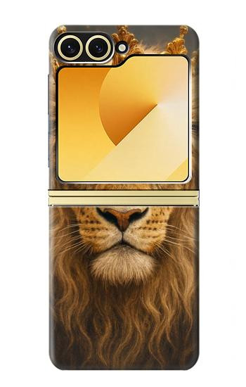 S4093 Royal Lion Portrait Artwork Hülle Schutzhülle Taschen für Samsung Galaxy Z Flip 6, Flip 7 FE
