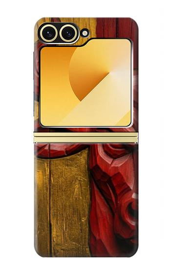 S4098 Span Bull Carved Artwork Hülle Schutzhülle Taschen für Samsung Galaxy Z Flip 6, Flip 7 FE