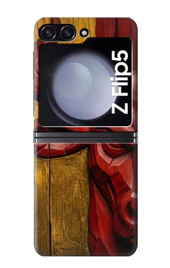 S4098 Span Bull Carved Artwork Hülle Schutzhülle Taschen für Samsung Galaxy Z Flip 5
