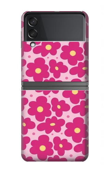 S4097 Pink Floral Seamless Pattern Design Hülle Schutzhülle Taschen für Samsung Galaxy Z Flip 4