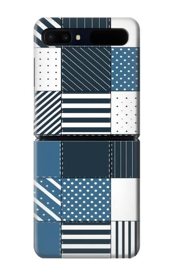 S4082 Modern Geometric Patchwork Pattern Hülle Schutzhülle Taschen für Samsung Galaxy Z Flip 5G
