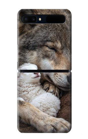 S4089 Gentle Wolf And Lamb Friendship Art Hülle Schutzhülle Taschen für Samsung Galaxy Z Flip 5G