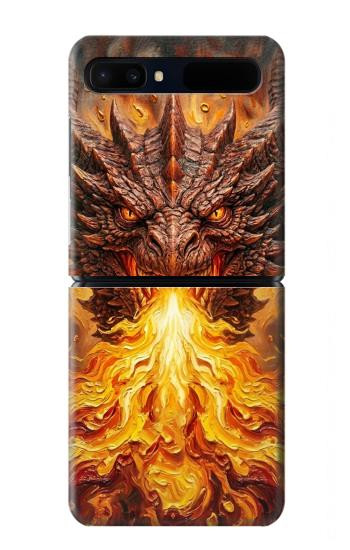 S4090 Epic Fire Dragon Fantasy Illustration Hülle Schutzhülle Taschen für Samsung Galaxy Z Flip 5G