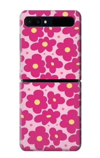 S4097 Pink Floral Seamless Pattern Design Hülle Schutzhülle Taschen für Samsung Galaxy Z Flip 5G