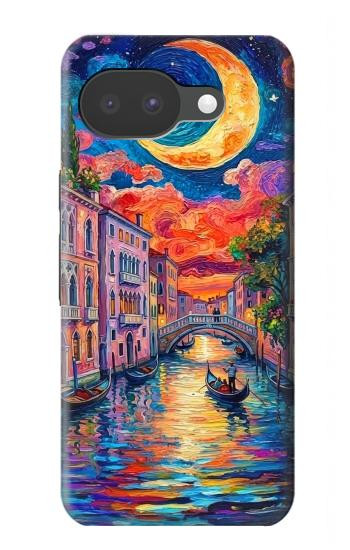 S4083 Colorful Painting Moonlit Venice City Hülle Schutzhülle Taschen für Google Pixel 10a