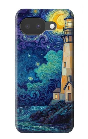 S4092 Moonlit Lighthouse Coastal Painting Hülle Schutzhülle Taschen für Google Pixel 10a