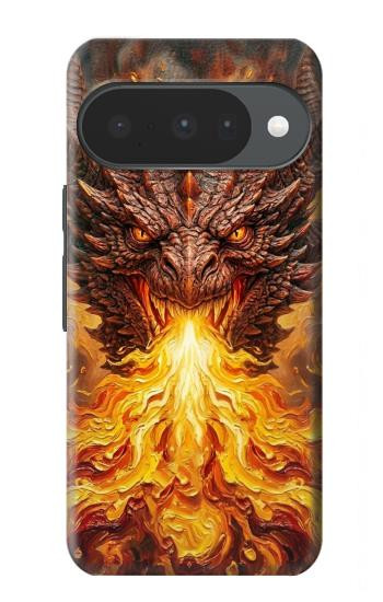 S4090 Epic Fire Dragon Fantasy Illustration Hülle Schutzhülle Taschen für Google Pixel 10, 10 Pro