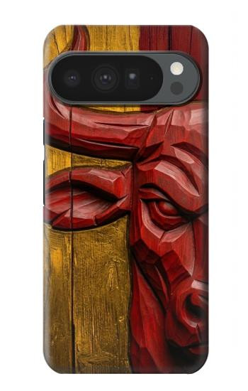 S4098 Span Bull Carved Artwork Hülle Schutzhülle Taschen für Google Pixel 10 Pro XL