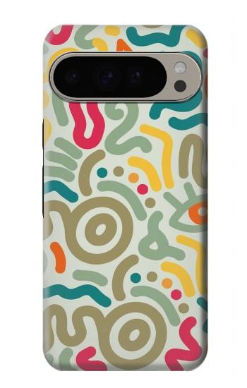 S4078 Abstract Colorful Doodle Pattern Hülle Schutzhülle Taschen für Google Pixel 9 Pro XL