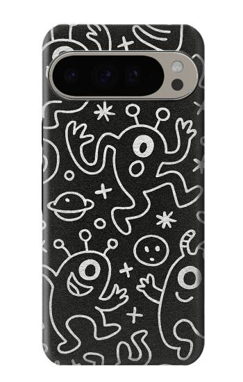 S4101 Cute Cartoon Monster Pattern Hülle Schutzhülle Taschen für Google Pixel 9 Pro XL