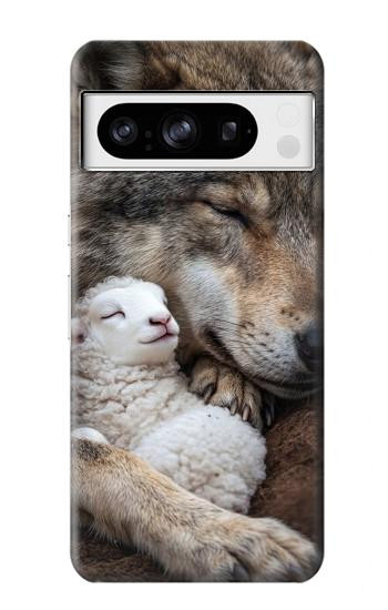 S4089 Gentle Wolf And Lamb Friendship Art Hülle Schutzhülle Taschen für Google Pixel 8 pro