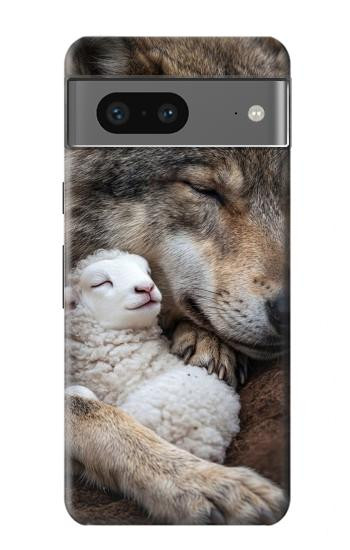 S4089 Gentle Wolf And Lamb Friendship Art Hülle Schutzhülle Taschen für Google Pixel 7