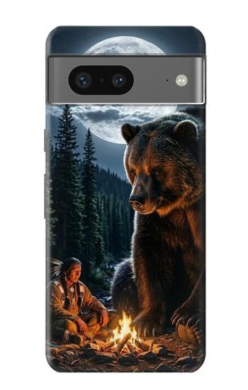 S4095 Majestic Bear Indian Wilderness Art Hülle Schutzhülle Taschen für Google Pixel 7