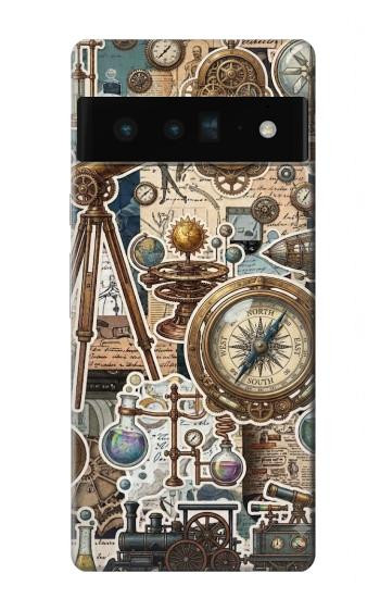 S4100 Vintage Scientific Discovery Collage Hülle Schutzhülle Taschen für Google Pixel 6 Pro