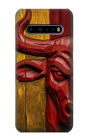 S4098 Span Bull Carved Artwork Hülle Schutzhülle Taschen für LG V60 ThinQ 5G