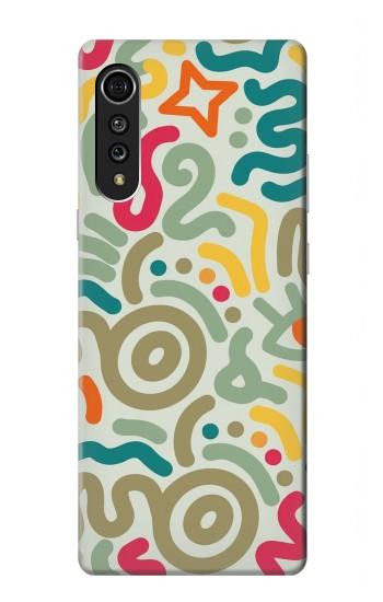S4078 Abstract Colorful Doodle Pattern Hülle Schutzhülle Taschen für LG Velvet