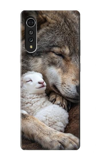 S4089 Gentle Wolf And Lamb Friendship Art Hülle Schutzhülle Taschen für LG Velvet
