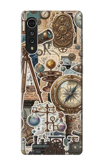 S4100 Vintage Scientific Discovery Collage Hülle Schutzhülle Taschen für LG Velvet