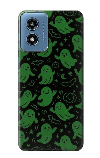 S4087 Cute Green Ghost Cartoon Pattern Hülle Schutzhülle Taschen für Motorola Moto G Play 4G (2024)