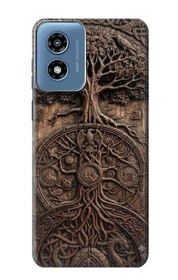 S4103 Ancient Tree Of Life Symbol Art Hülle Schutzhülle Taschen für Motorola Moto G Play 4G (2024)