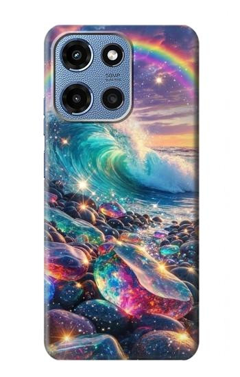 S4084 Rainbow Ocean Wave Fantasy Hülle Schutzhülle Taschen für Motorola Moto G 5G (2025)