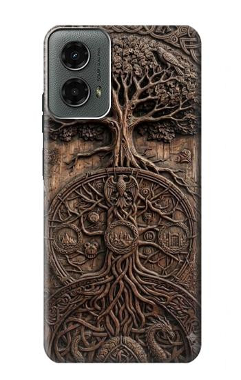 S4103 Ancient Tree Of Life Symbol Art Hülle Schutzhülle Taschen für Motorola Moto G 5G (2024)