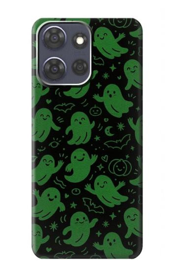 S4087 Cute Green Ghost Cartoon Pattern Hülle Schutzhülle Taschen für Motorola Moto G Power (2025,2026)