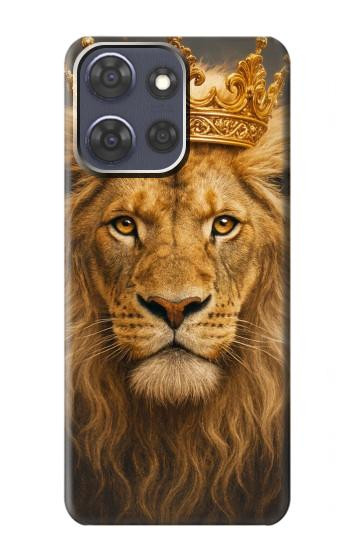 S4093 Royal Lion Portrait Artwork Hülle Schutzhülle Taschen für Motorola Moto G Power (2025,2026)