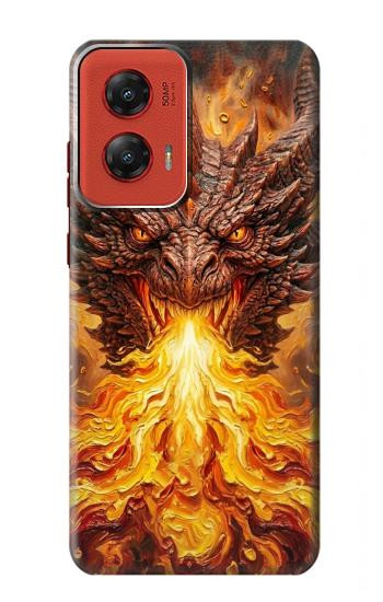 S4090 Epic Fire Dragon Fantasy Illustration Hülle Schutzhülle Taschen für Motorola Moto G Stylus 5G (2024)