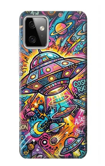 S4085 Cosmic Spaceship Psychedelic Art Hülle Schutzhülle Taschen für Motorola Moto G Power (2023) 5G